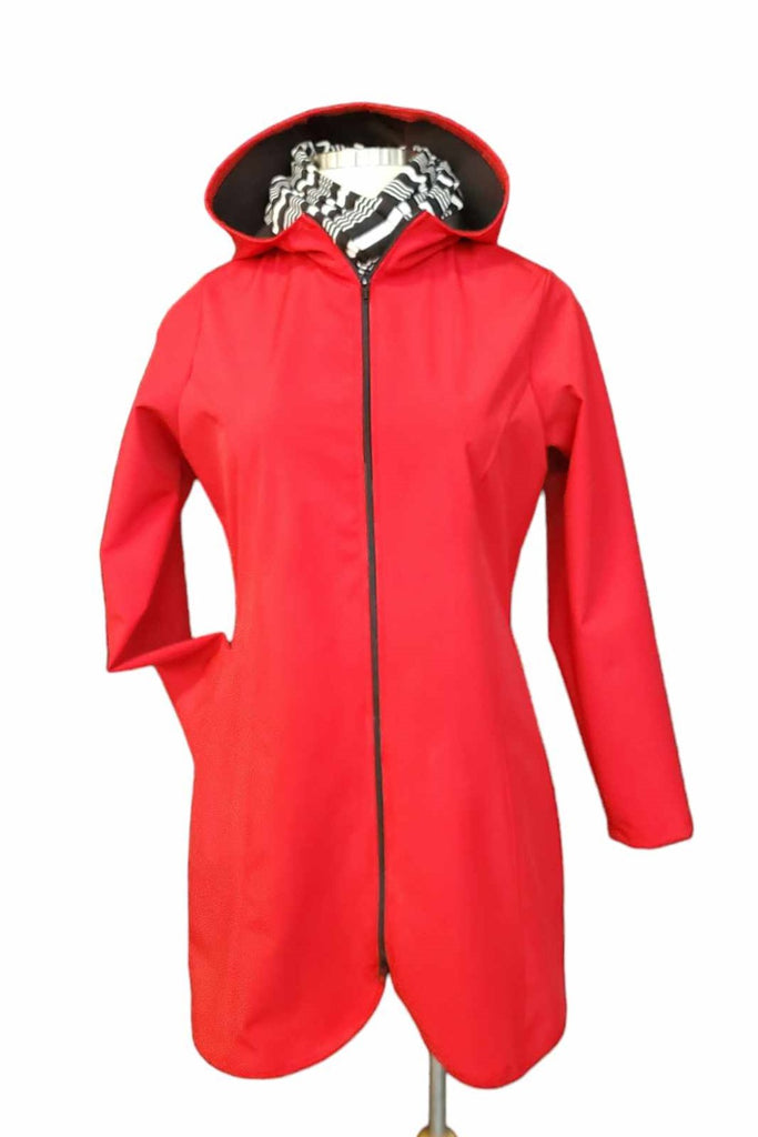 Waterproof Jacket Red Long