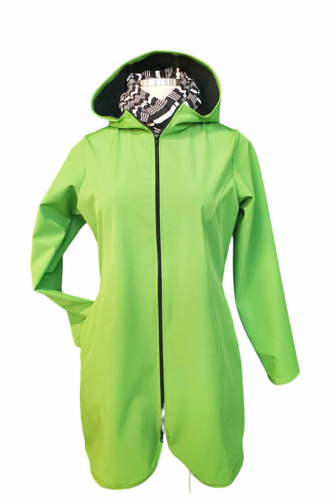 Waterproof Jacket Apple Green Long