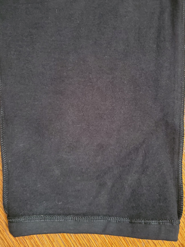Bamboo high-waisted black pants with pockets,  fleece interior