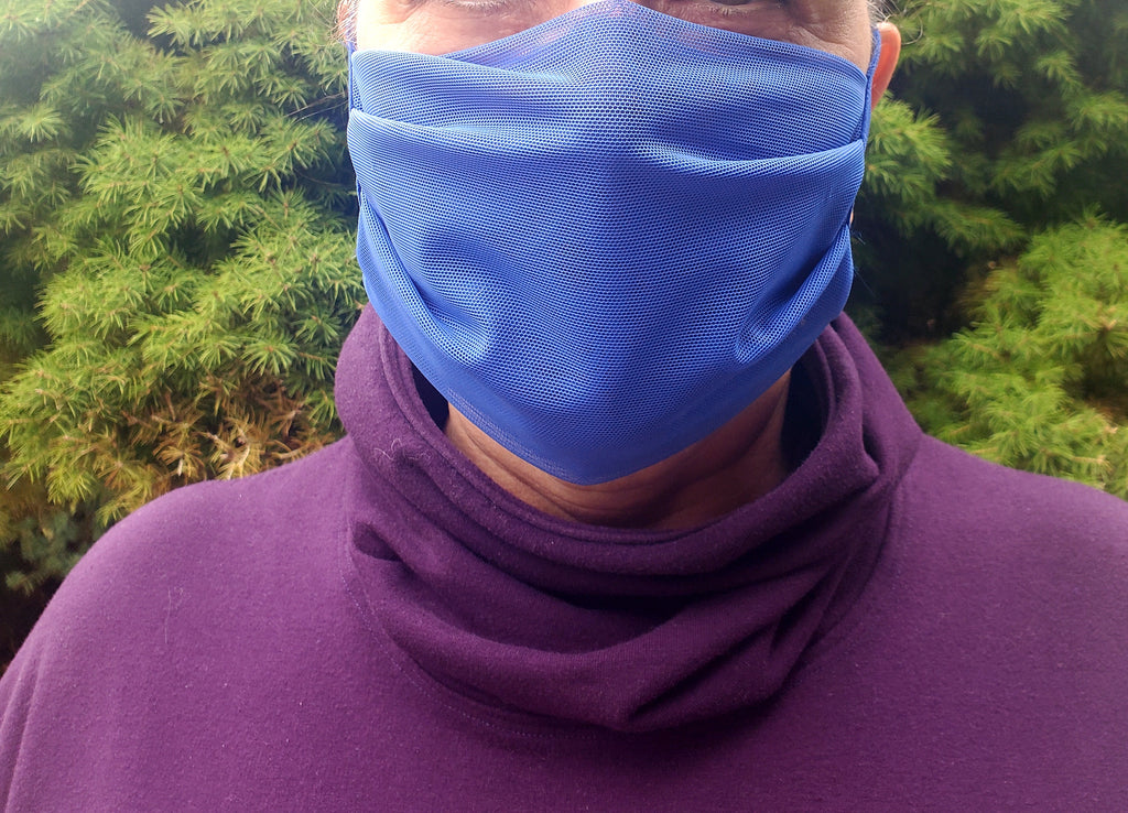 Mesh Face Covering Blue